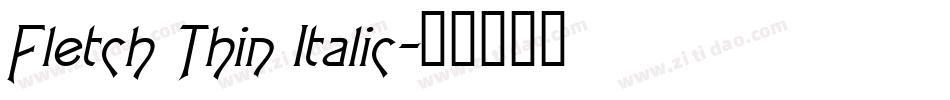 Fletch Thin Italic字体转换